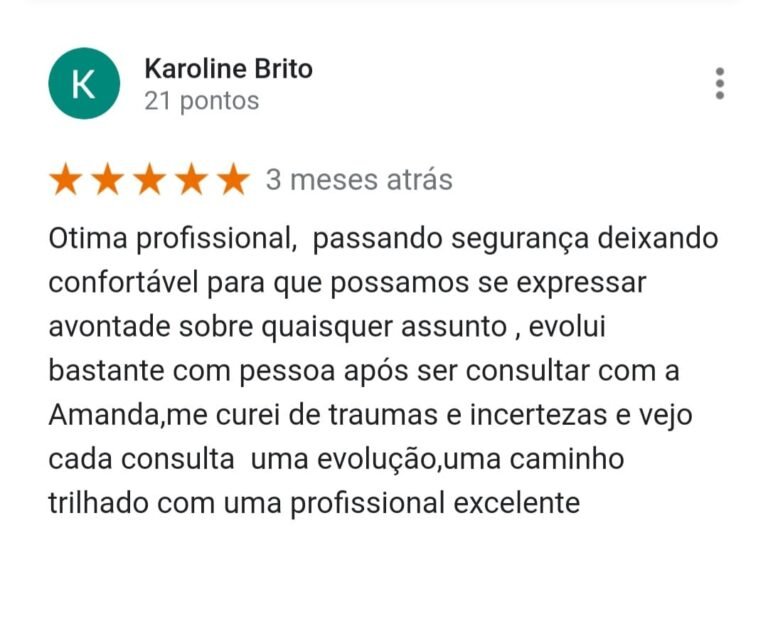 Depoimento Karoline -Amanda Ribeiro Rossi